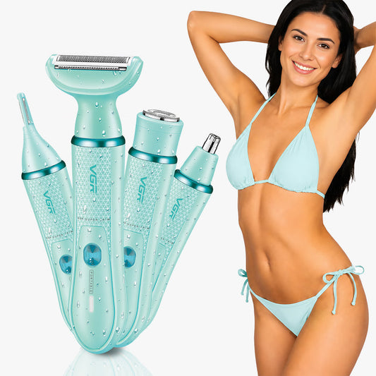VGR V-761 Female 4-in-1 Bikini Grooming Kit, Blue