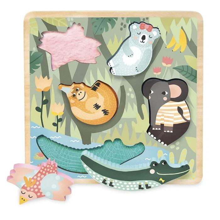 Vilac Touch and Feel 5 Piece Puzzles