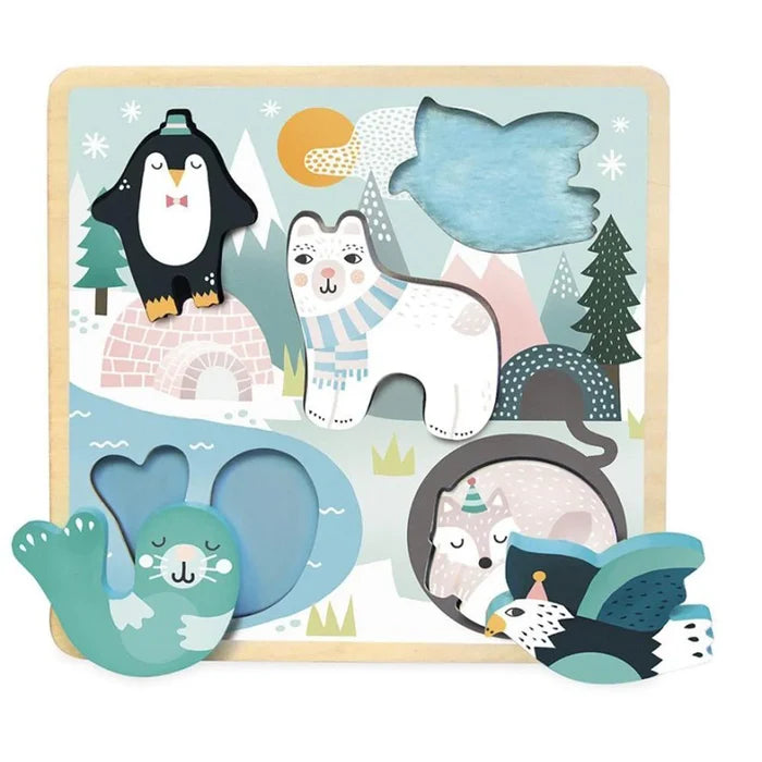 Vilac Touch and Feel 5 Piece Puzzles