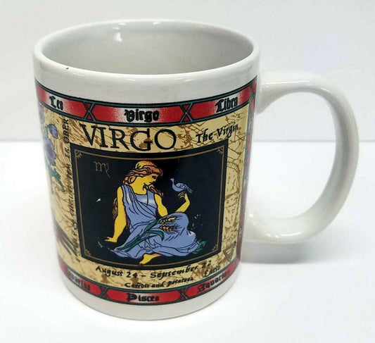 Virgo Zodiac The Virgin Astrology Coffee Mug Horoscope Cup Two Sided 8oz Ceramic