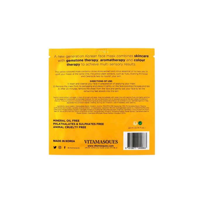 Vitamasques Citrine Face Sheet Mask