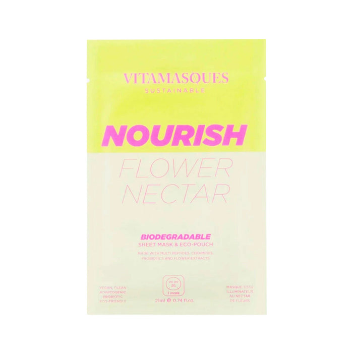 Vitamasques Nourish Flower Nectar Biodegradable Face Sheet Mask