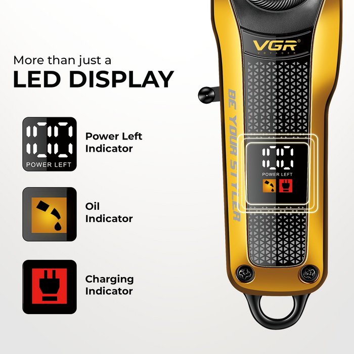 VGR tool with LED display indicators on a white background