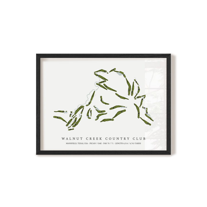 Walnut Creek Country Club | Golf Course Print | Black Frame