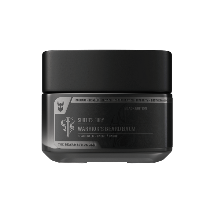 Warrior's Beard Balm in Surtr's Fury scent. The Beard Struggle