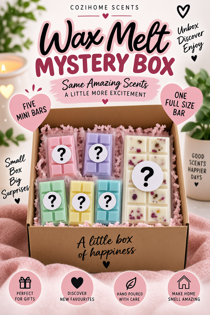 Wax melt mystery box 1 Full sixed bar and 5 mini's