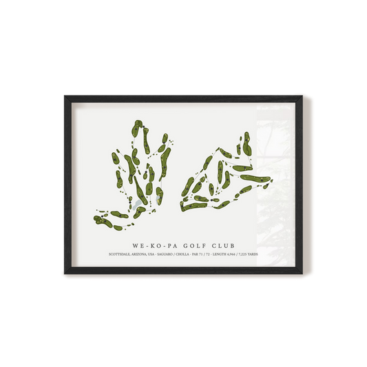 We-Ko-Pa Golf Club | Golf Course Map | Black Frame