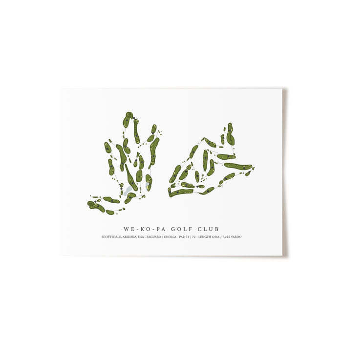 We-Ko-Pa Golf Club | Golf Course Map | Unframed