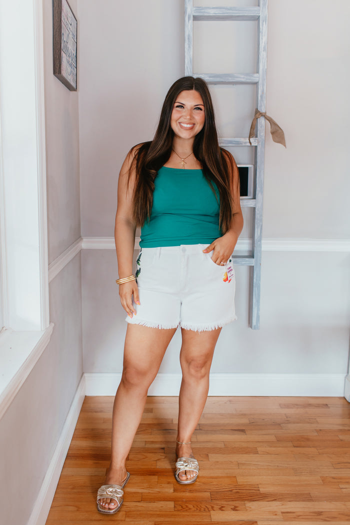 Wear Everywhere Tank Top In Kelly Green - Reg & Curvy