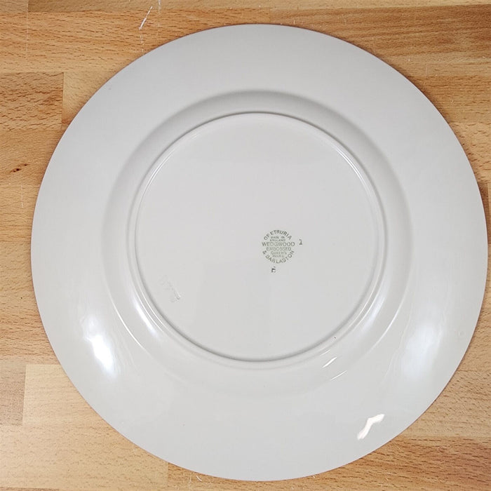 Wedgwood Cream 3 Dinner Plate Set Queens Ware 2" Embossed Rim Etruria Barlaston