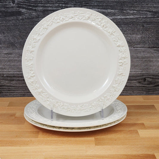 Wedgwood Cream Color Salad Plate 1" Rim Set of 3 Queens Ware Etruria Barlaston