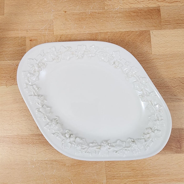 Wedgwood Cream Relish Gravy Under Plate Queens Ware Embossed Etruria Barlaston