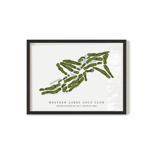 Western Lakes Golf Club | Golf Course Map | Black Frame