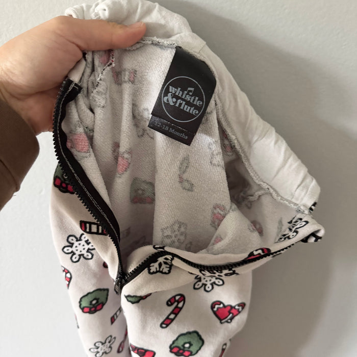 Whistle & Flute / Holiday crew romper / 12-18M