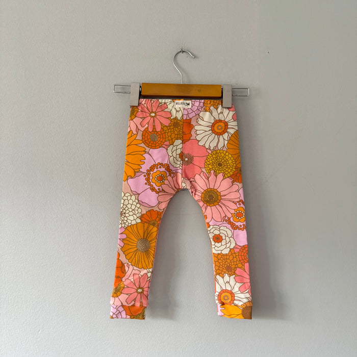 Willbird / Leggings, Flower power print / 2T