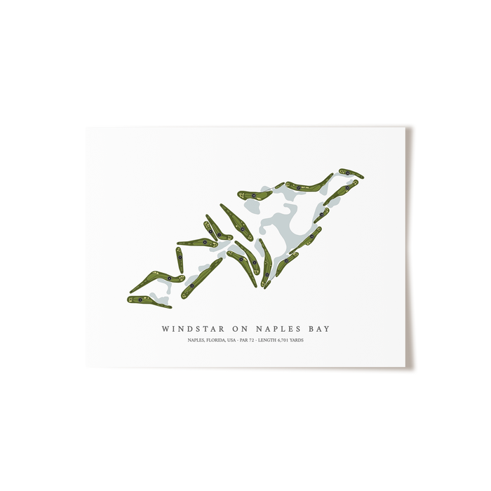 Windstar on Naples Bay | Golf Course Map | Unframed