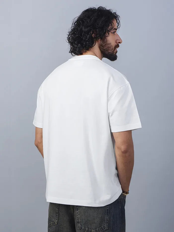 Windward 100% Cotton White Graphic T-Shirt - Back view