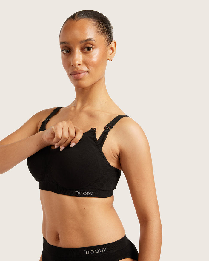 Wireless Maternity Bra - Black