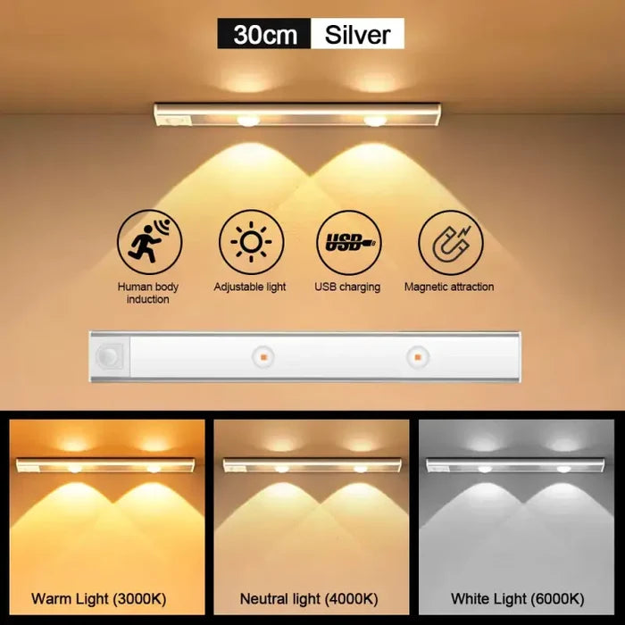 3 colors in one Lamp / Silver 30cm
