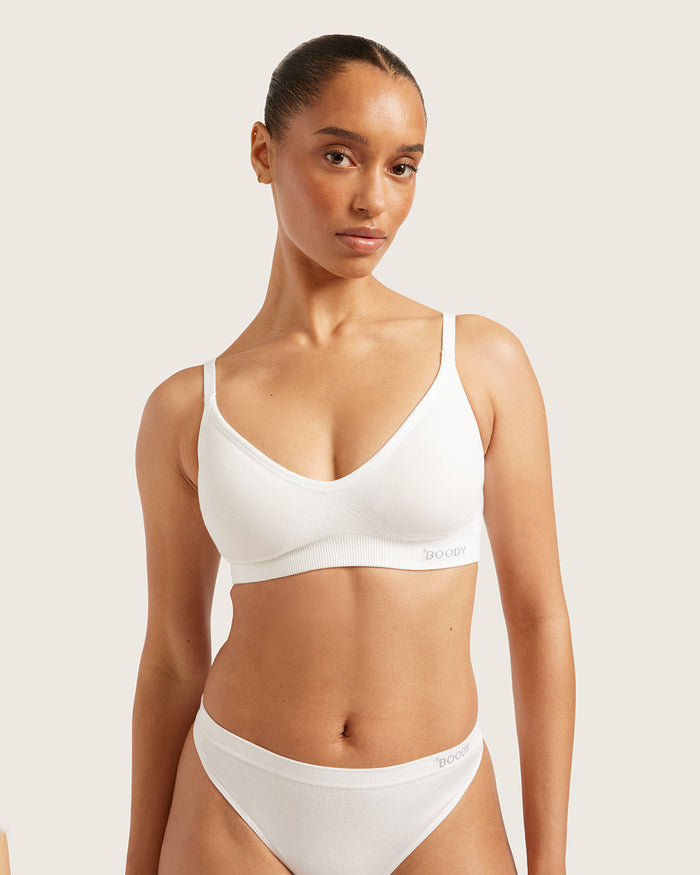 Wireless T-Shirt Bra - White
