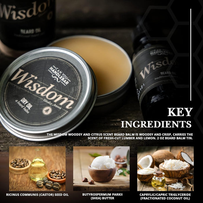 Wisdom Dry Oil: Bright and Woodsy Beard Balm