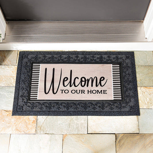 Wood Grain Welcome Sassafras Switch Mat