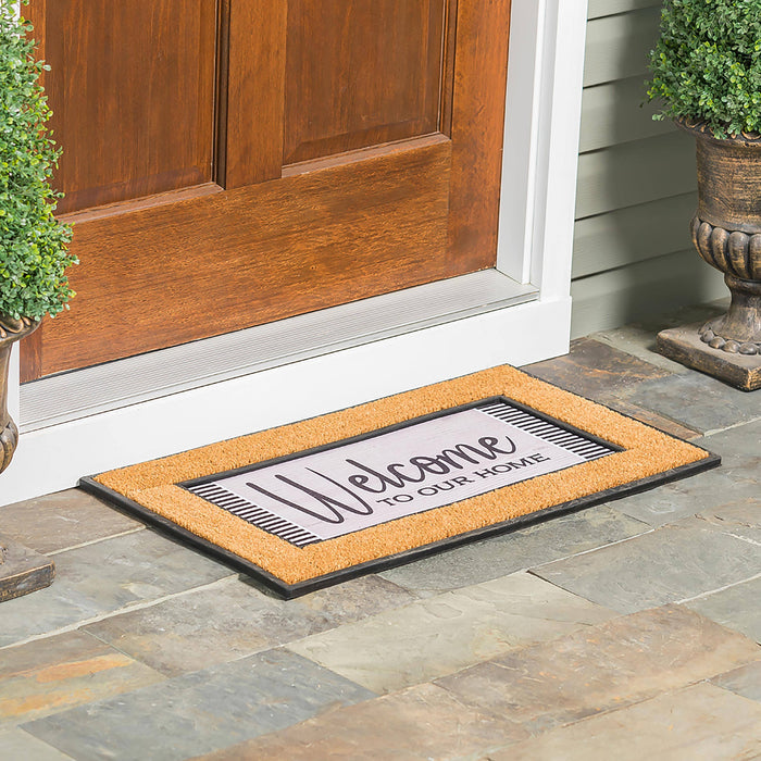 Wood Grain Welcome Sassafras Switch Mat