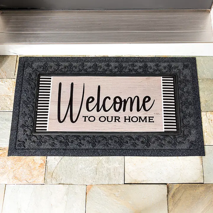 Wood Grain Welcome Sassafras Switch Mat