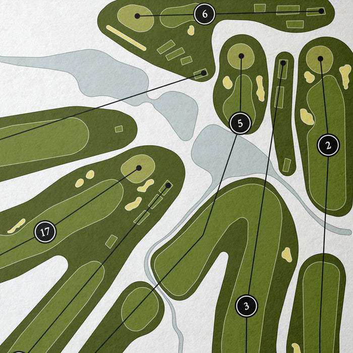 Worcester Country Club | Golf Course Map | Close Up
