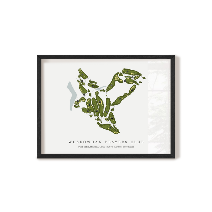 Wuskowhan Players Club | Golf Course Map | Black Frame