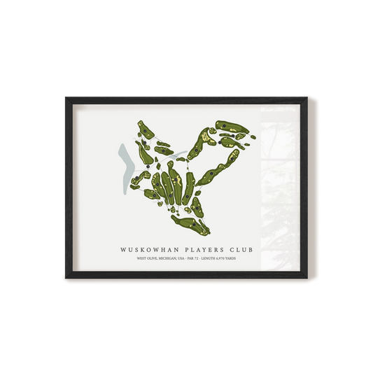 Wuskowhan Players Club | Golf Course Map | Black Frame