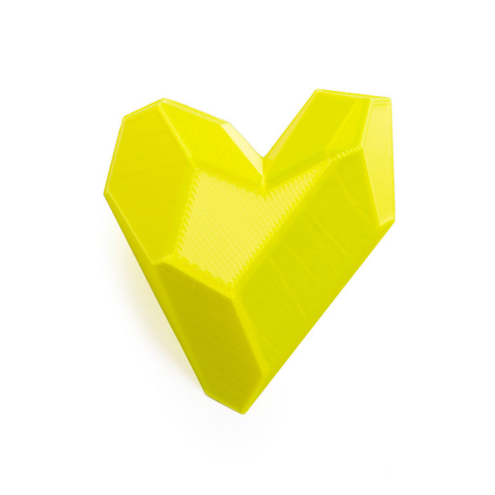 XS Heart Brooch - Fluo Yellow