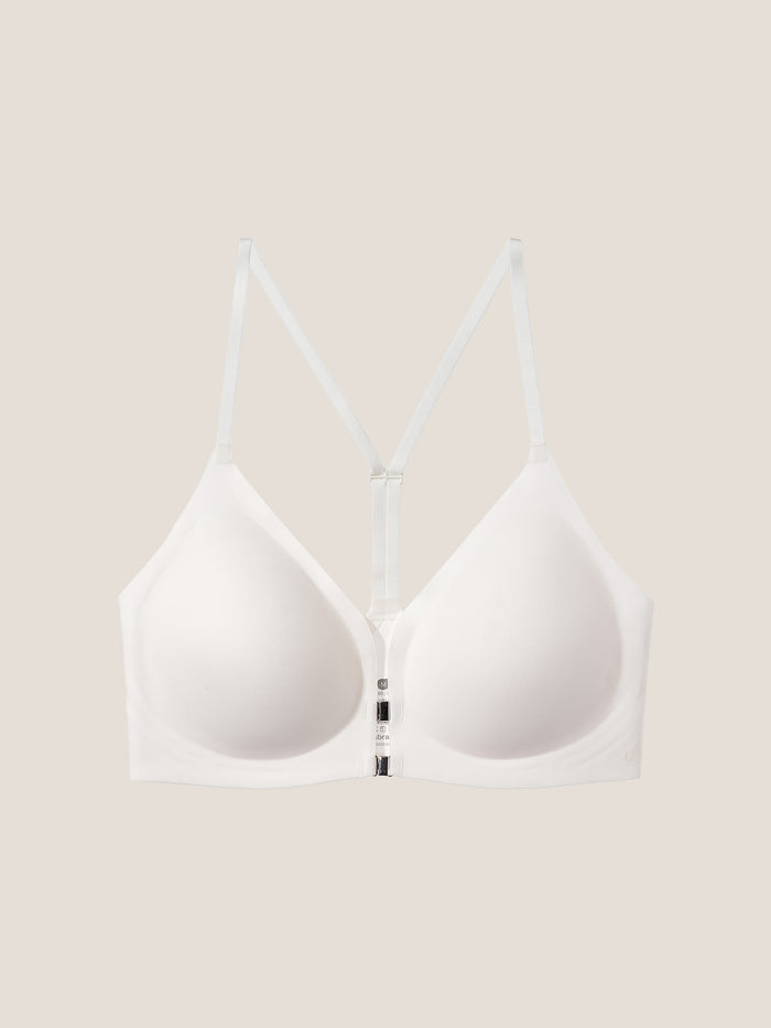 Y-Back Front-Closure Wireless Bra