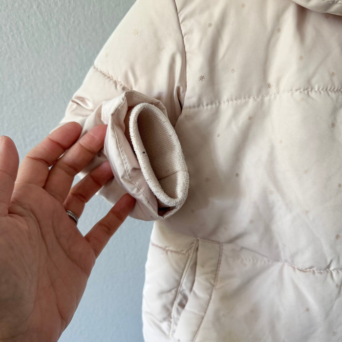 Zara / Ivory puffer jacket / 12-18M