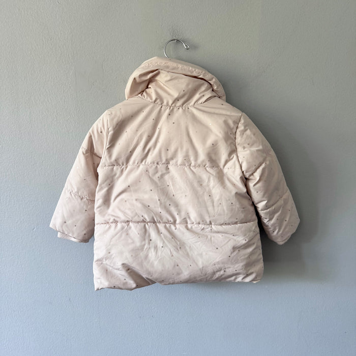 Zara / Ivory puffer jacket / 12-18M