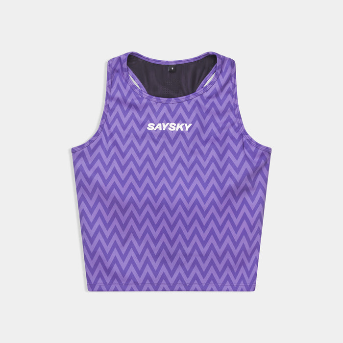 Saysky Zig Zag Combat Crop Top Purple Zig Zag 1061 SW30015