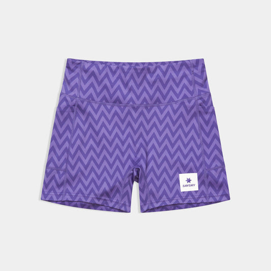 Saysky Zig Zag Combat+ Short Tights 4\" Purple Zig Zag 1061 SW55011