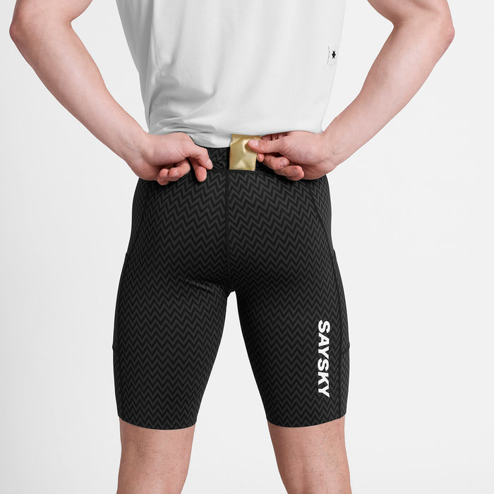 Saysky Zig Zag Combat+ Short Tights 9\" Black Zig Zag 1062 SM55006