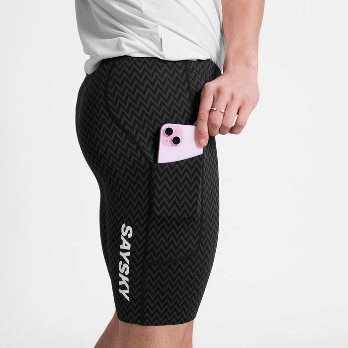 Saysky Zig Zag Combat+ Short Tights 9\" Black Zig Zag 1062 SM55006