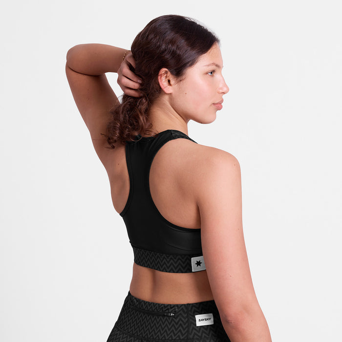 Saysky Zig Zag Combat Sports Bra Black Zig Zag 1062 SW95005