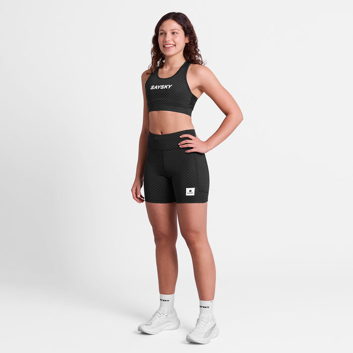 Saysky Zig Zag Combat Sports Bra Black Zig Zag 1062 SW95005