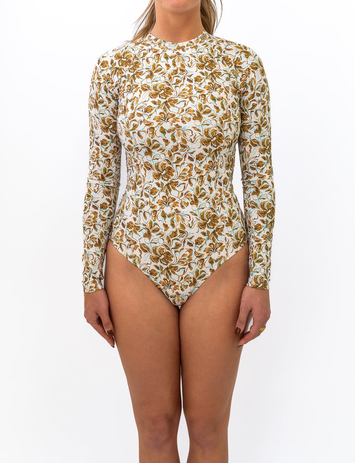 Zip Back Surf Suit Bloom
