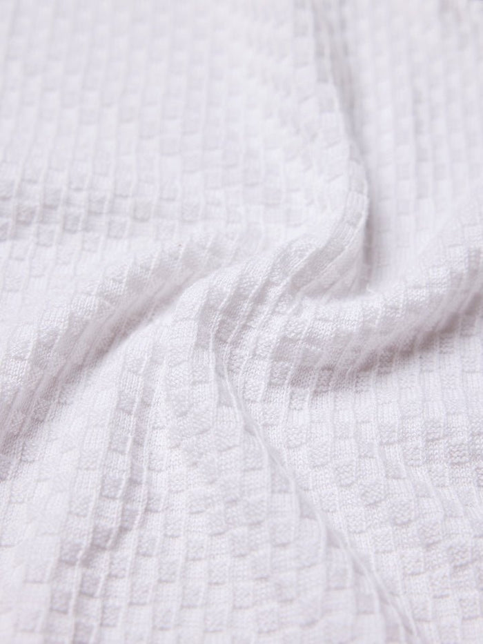 Zipped Cream 100% Cotton Knitted T-Shirt